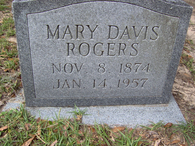 Headstone for Rogers, Mary Davis